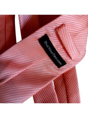 BuyYourTies.com Pink Ribbed Mens Tie 58" 3.5"
